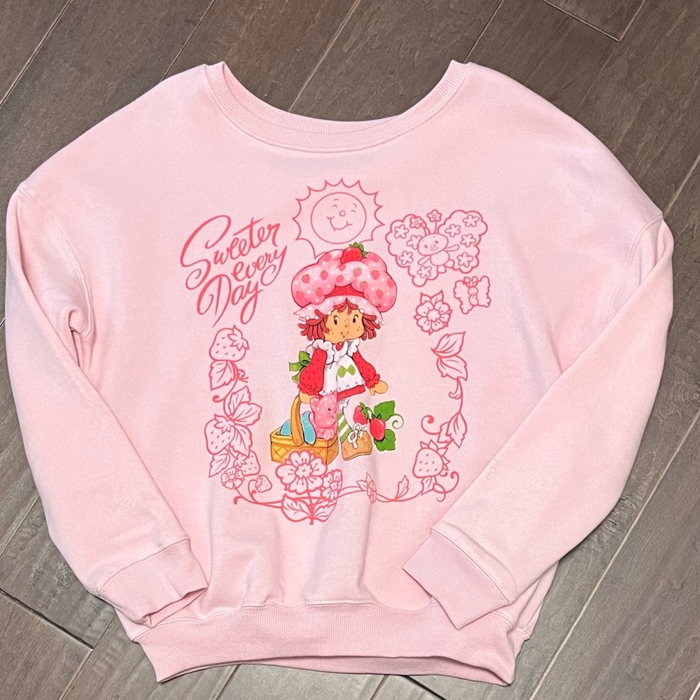 Pink strawberry shortcake graphic Sweatshirt